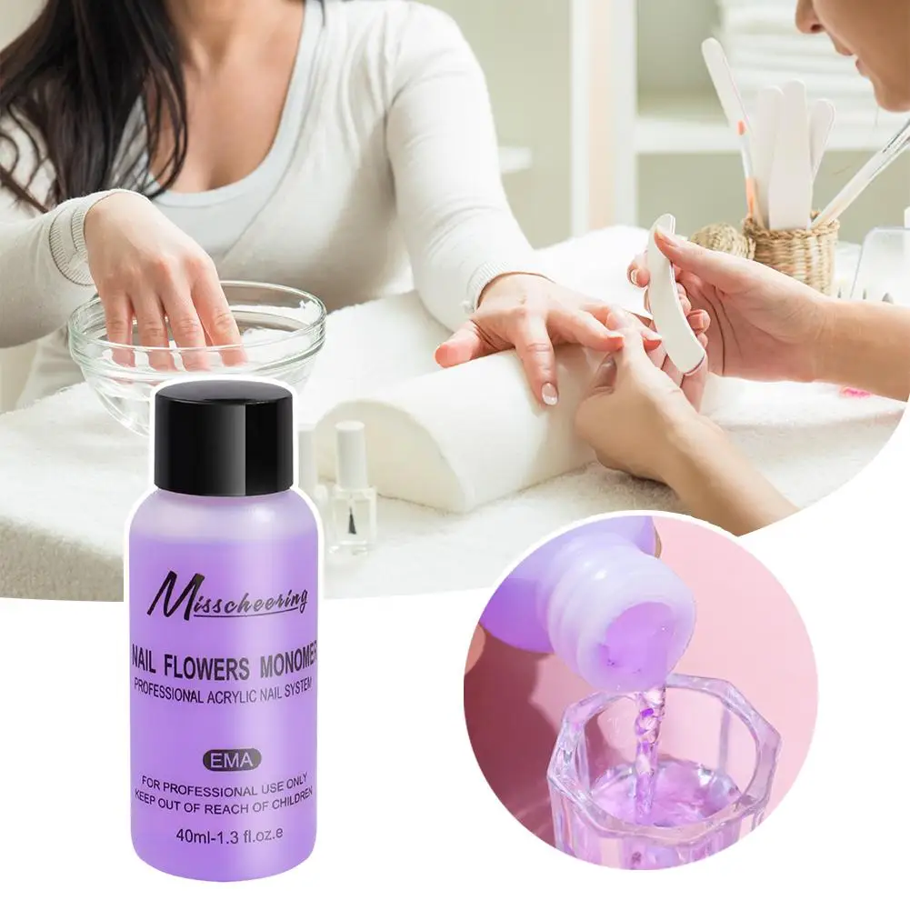 Líquido acrílico monômero unhas arte escultura extensão para pó acrílico cristal líquido manicure ferramenta 40ml f9s2