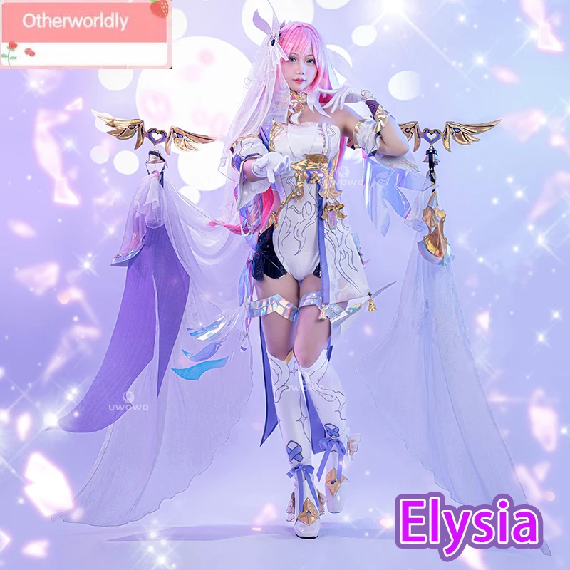 

In Stock Cosplay Honkai Impact 3: Elysia Cosplay Costume Herrscher of Human Ego Female Game Cosplay Halloween Costume With Wings