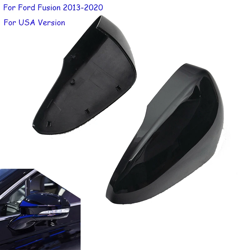 

For USA Version For Ford Fusion 2013 2014 2015 2016 2017 2018~2020 Car Side Wing Mirror Shell Cap Stickers Rearview Mirror Cover