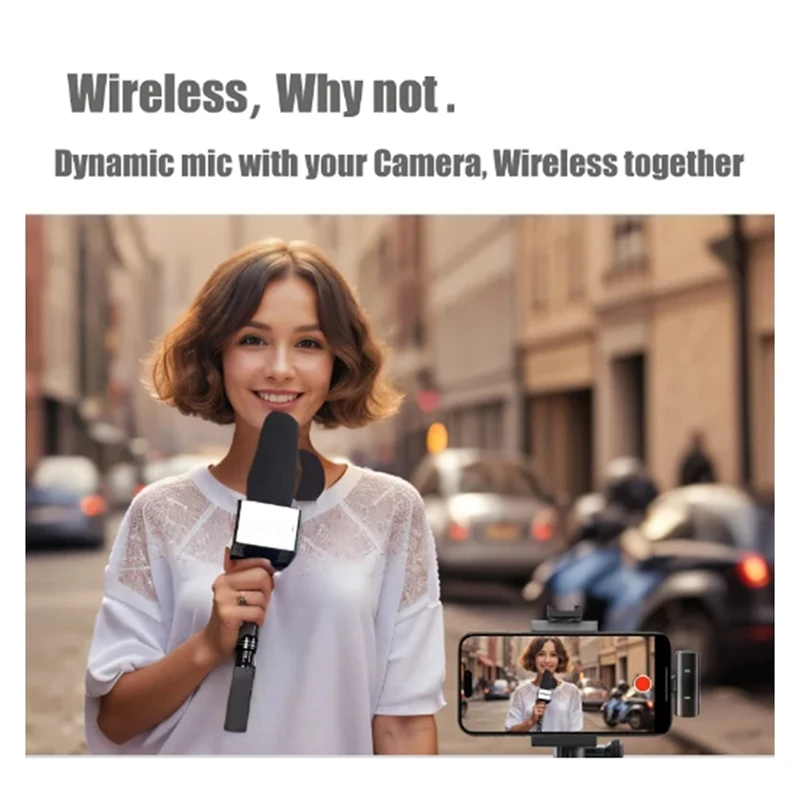 Draadloze microfoonconverter XLR-zender Ontvanger Transmissie Telefoon Android Smart Phone Interview Live Stream