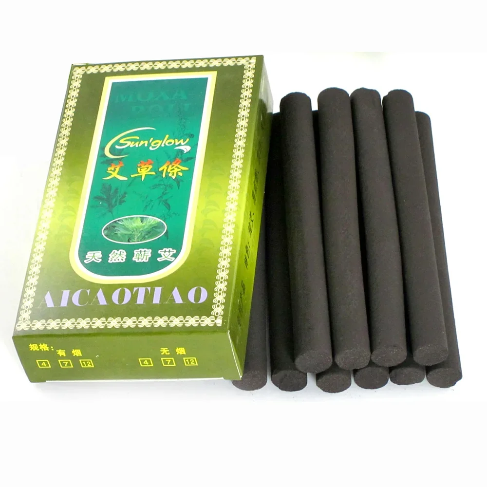 Songlonw Natural Mugwort Smokeless Moxa Roll Moxa Stick Moxibustion Health Care Smoke Roll Relieve Fatigued Stress