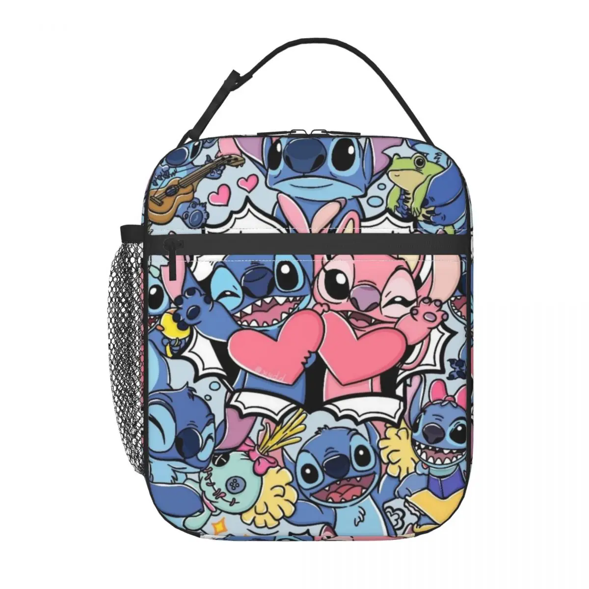 Stitch And Angel Insulated Lunch Bags Large Lunch Container Thermal Bag Tote Lunch Box Office Travel Men Women