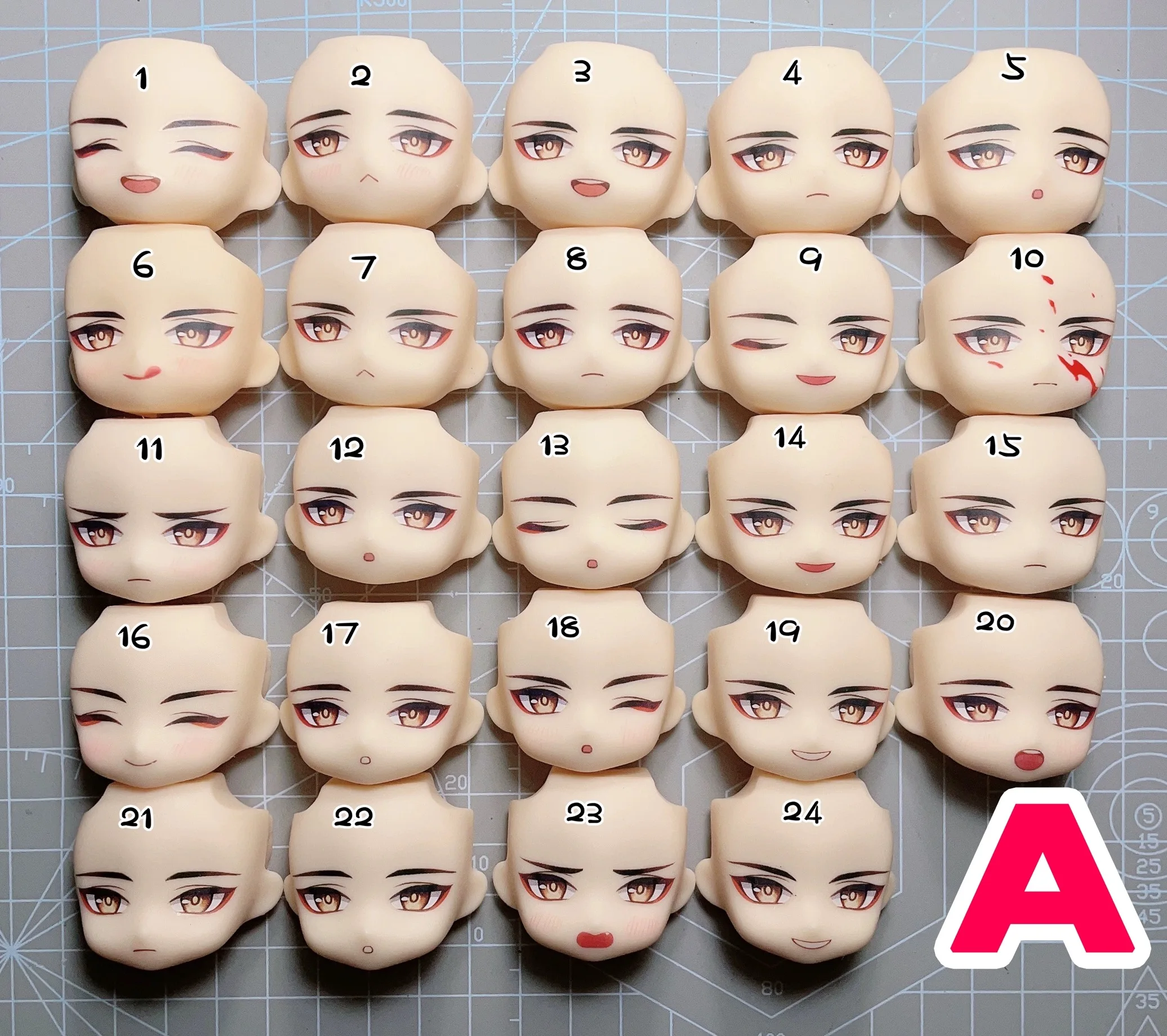 

Ob11 Face Zhongli Albedo Ayato Kaveh Heizou Kazuha YMY GSC Handmade Faceplates Water Sticker Face Doll Accessories