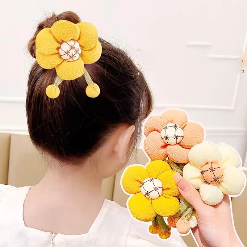 

Cute Bubble Sponge Three-dimensional Cartoon Sanliou Doll Hairpin Princess Smiling Face Large BB Clip Girls Hair Accessories