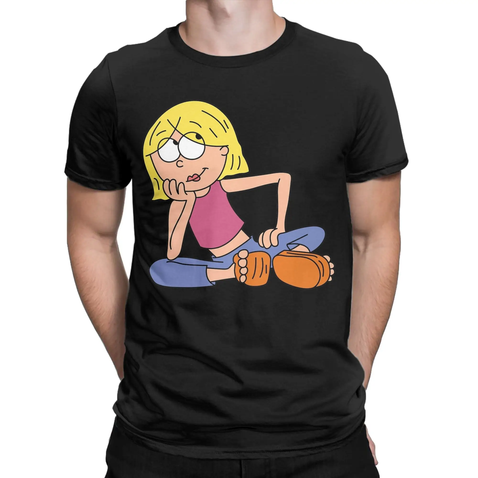 Men Lizzies McGuires T Shirt  100% Cotton Tops Novelty Short Sleeve Crew Neck Tees Unique T-Shirts