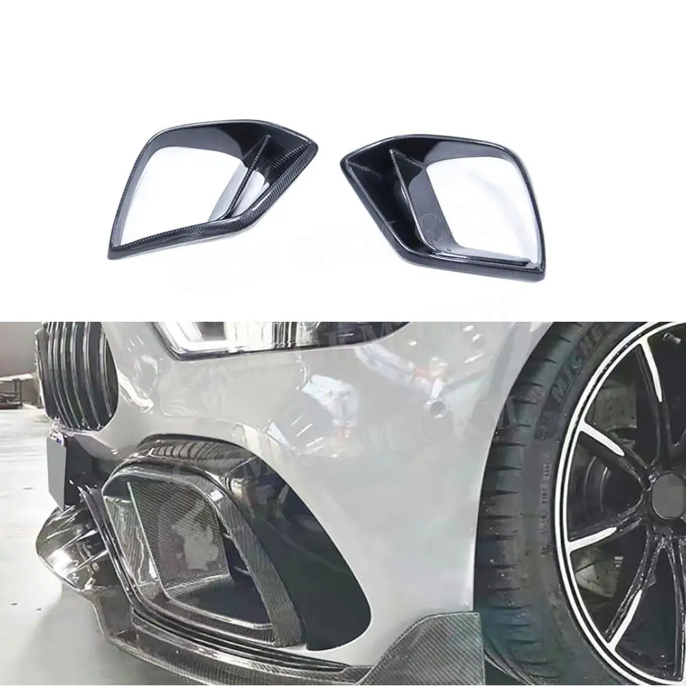 Carbon Fiber Front Bumper Air Vent Trim Frame Grills Mesh Accessories For Mercedes Benz AMG GT63 S 4 Door 2019-2023