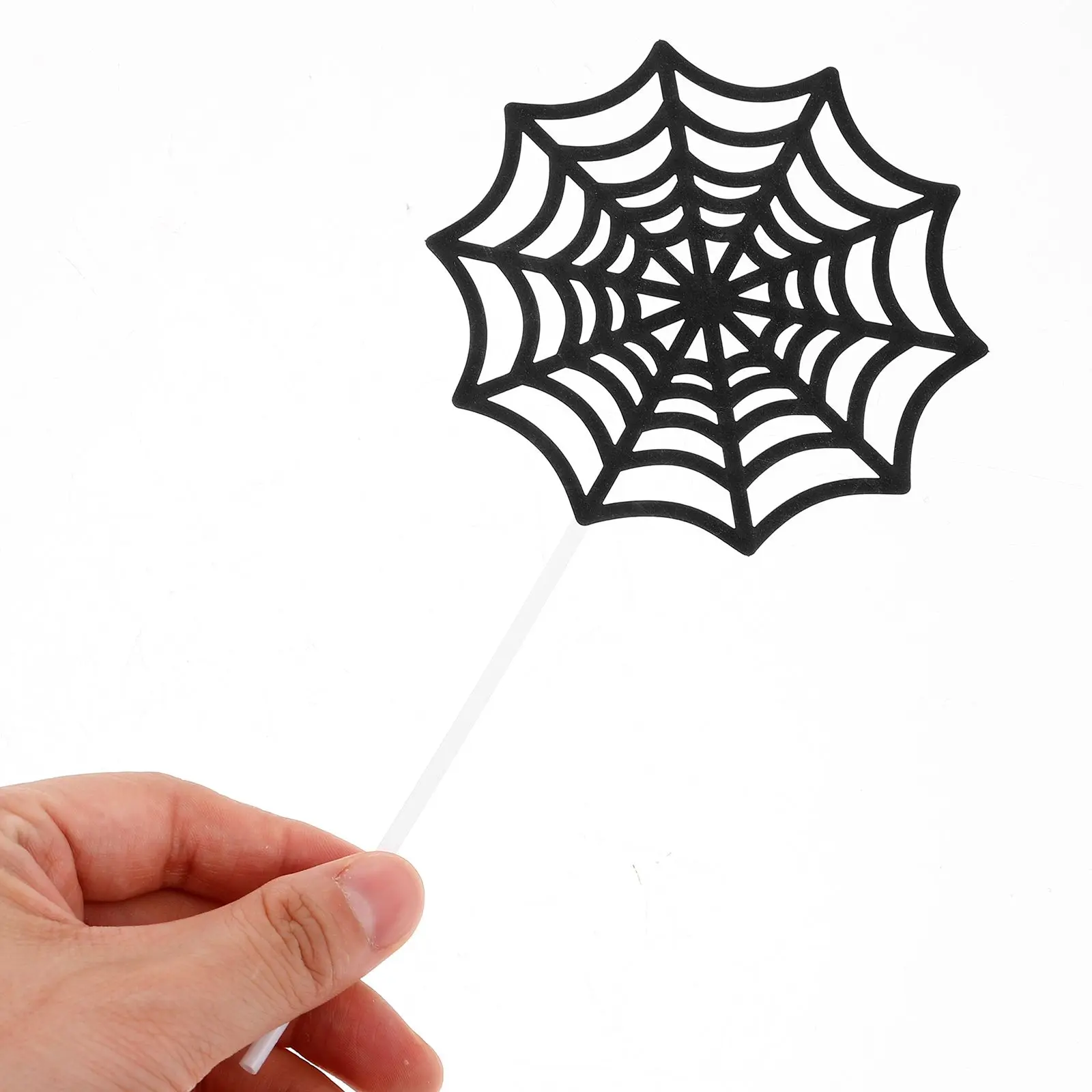 12 قطعة من أغطية الكيك الورقية على شكل بطاقة السلطعون لديكور الكب كيك وأزواج العنكبوت للهالوين #5