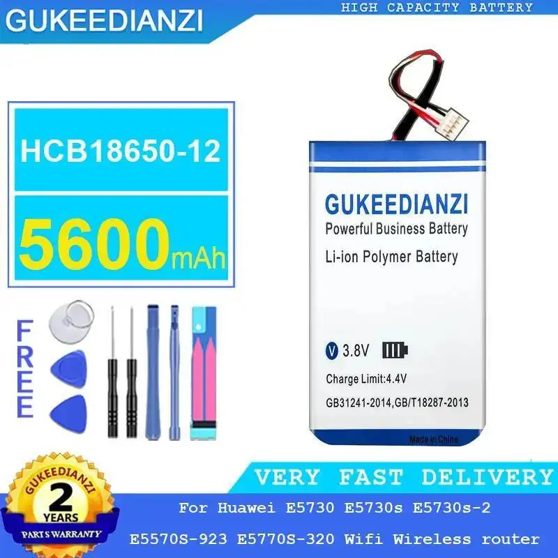 

HCB18650-12 For Huawei E5730 E5730s E5730s-2 E5570S-923 E5770S-320 Wifi Wireless Router Durable Battery 5600Mah
