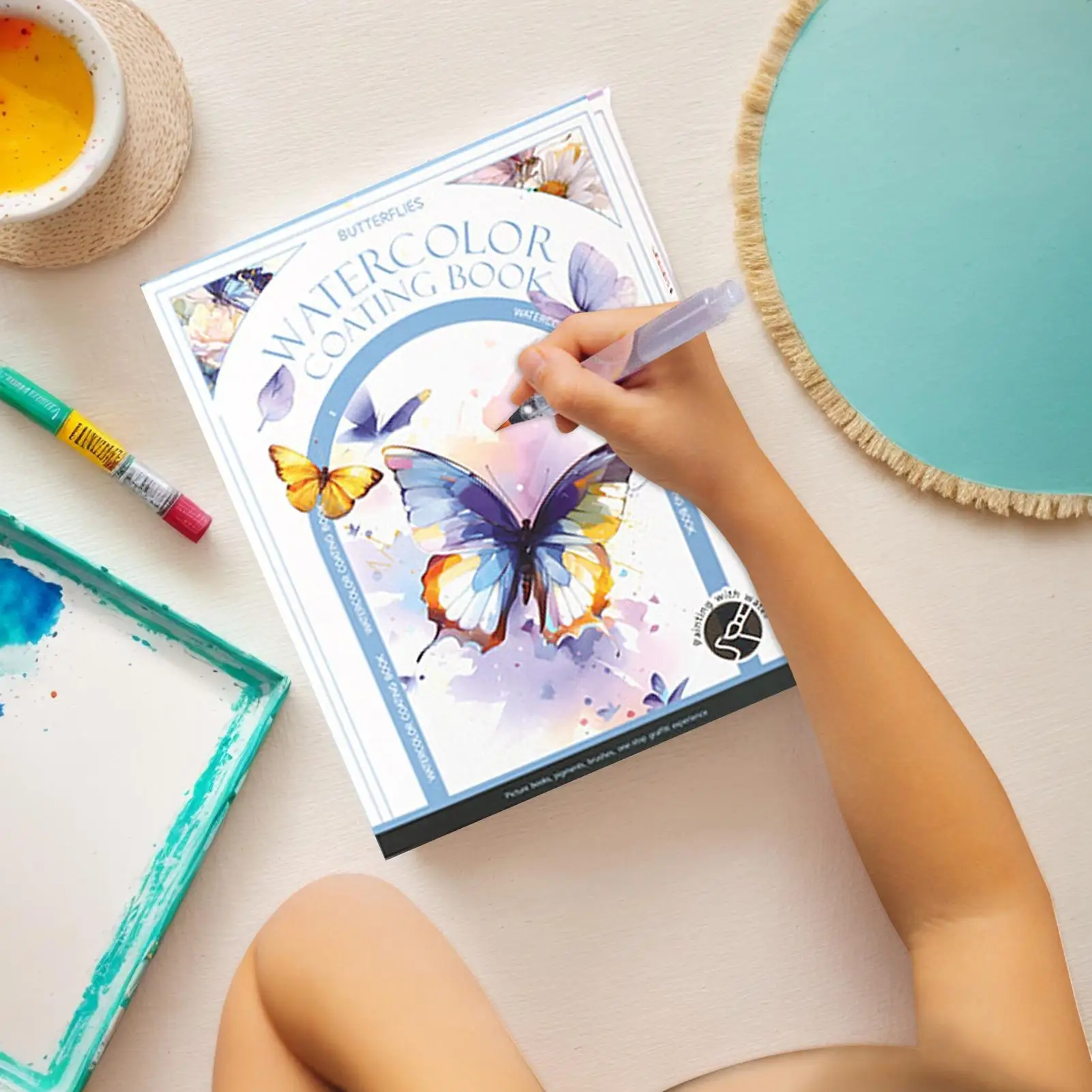 Watercolor Paint Book Travel Watercolor Kit Art Supplies Multifunctional Professional Drawing Painting Kit Bulk Stationery For