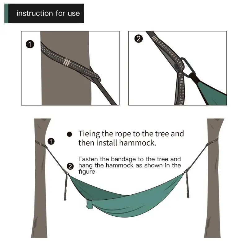 Polyester Strap High Strength Load-bearing Rope Camping Equipment 3 Colors Garden Swing Straps 5 Rings Outdoor Camping Durable