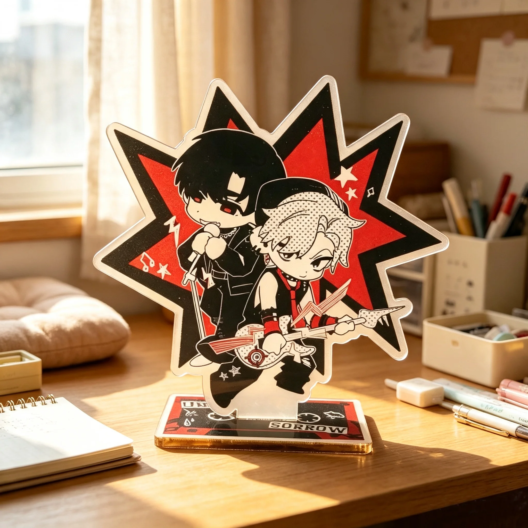 Alien Stage Acrylic Stand Figure, Q Version Anime Character Desktop Ornament, Handmade Fan Merchandise, Gift for Graduation