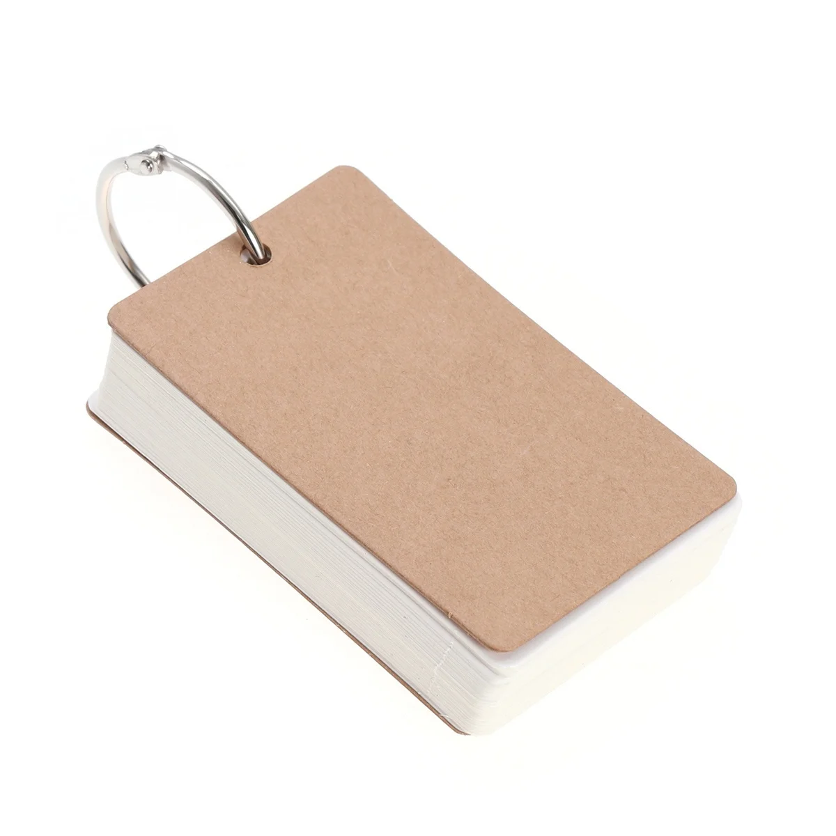 

50 Pages Binder Ring Study Cards Kraft Paper Easy Flash Memo Notes DIY Greeting Bookmark Index for School Office Outdoor