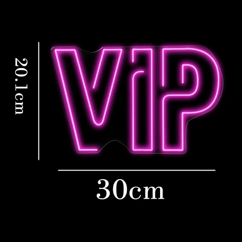 VIP Neon Sign, USB Power Supply Is Suitable for Indoor Room Wall Decoration, Bar, Booth Display Light, KTV Friend Party, Friend