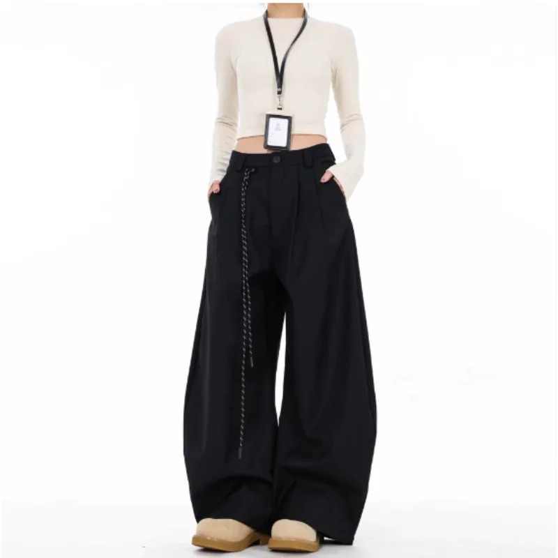 Women's Wide Leg Pants Y2K Gothic Hip Hop Lady's Cargo Pants Hotsweet Matching Female Trousers New