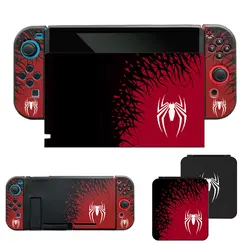 Miękki futerał silikonowy dla Nintendo Switch Oled NS Joy Con skórka na kontroler muszla Spider motyw akcesoria ochronne