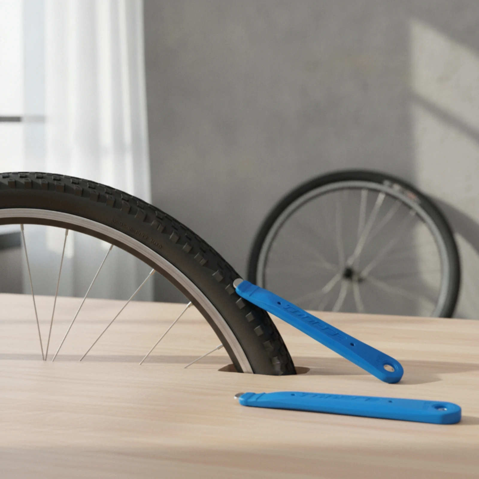 2 Pieces Tire Lever with Metal Tip Thickened Cycle Tire Lever Set Steel-Core Compact for Cyclists, Puncture Repair, Saddle Bag