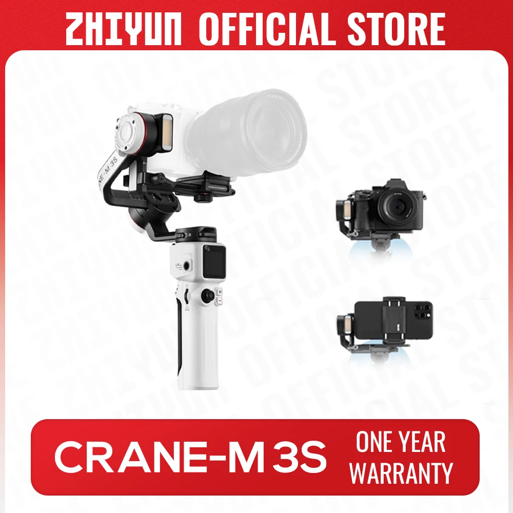 

ZHIYUN Official Crane M3S Camera Gimbal Stabilizer Handheld Quick Release for Mirrorless Cameras Phone for Sony ZVE10 Canon