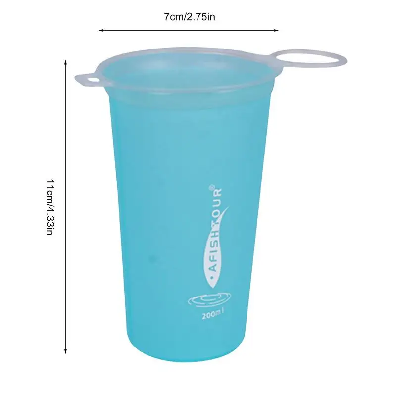  TPU Soft Cups Collapsible Sports Water Bottle Outdoor Foldable Water Cup Running Camping Hiking Flexible Water Bag