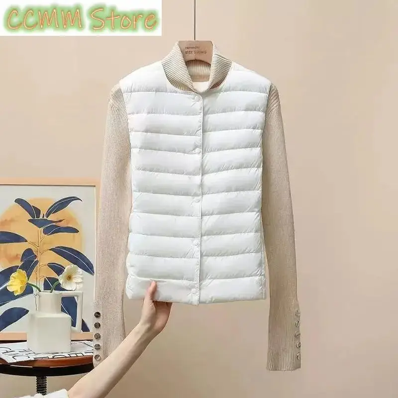 White Duck Down Jacket Women Vest Autumn Winter Sleeveless Waistcoat Warm Lightweight Puffer Jacket Female Tops Outwear