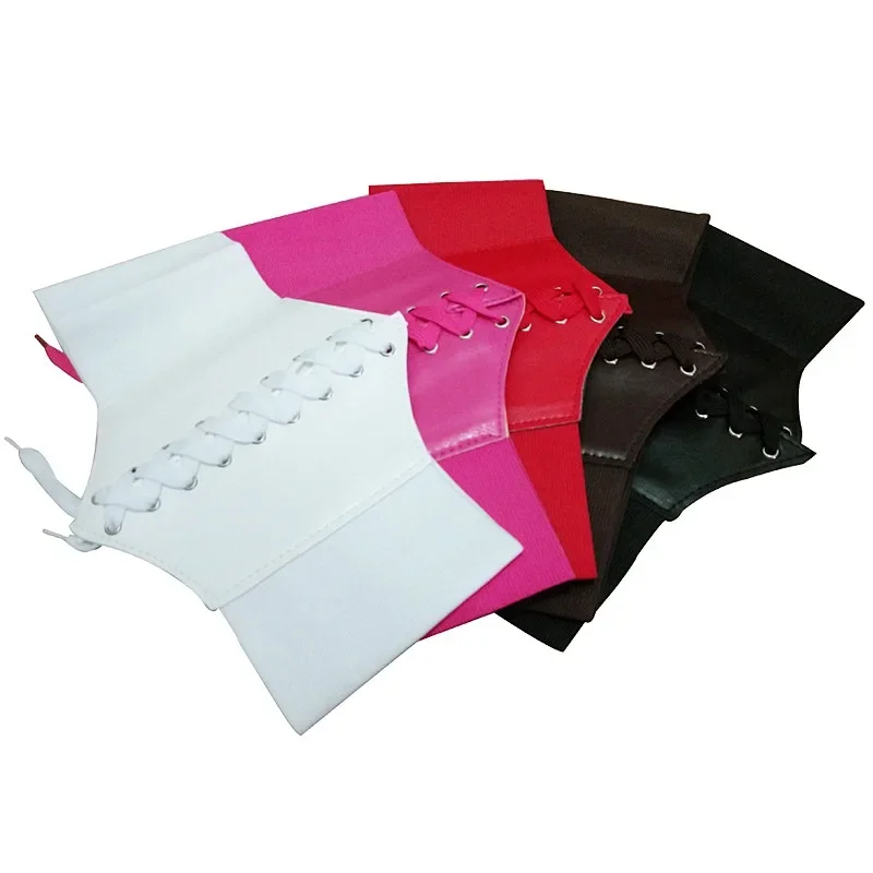 مشد أحزمة واسعة بولي Leather الجلود التخسيس أحزمة الجسم للنساء أحزمة وسط مرنة Cinto Sobretudo Feminin Ceinture فام Fajas