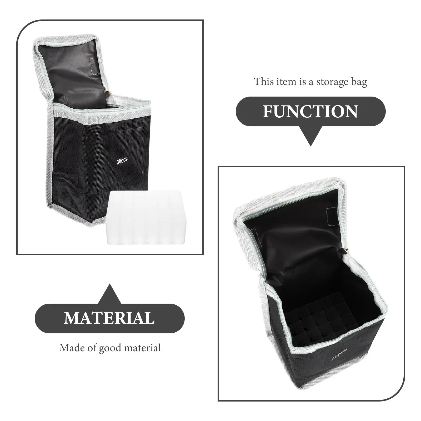 1Set Portable Marker Base Organizer Marker Storage Bag For Study Table Organizer For Students Multi-slot Sketch