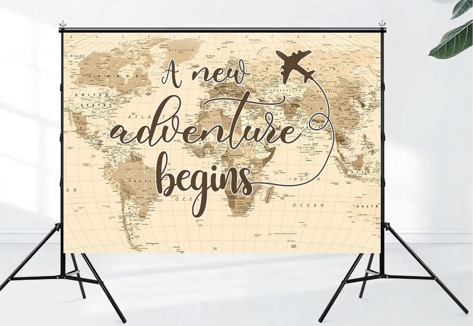 Adventure Waiting for World Map Background Let Adventure Start Travel Theme Party Decoration Background World Map Decoration