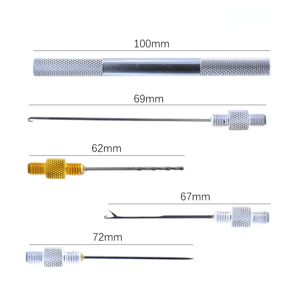 Karpfen Angeln Haar Rigging Köder Nadel Kit Angeln Werkzeug Set Köder Boilie Bohrer Stringer Nadel Rutschfeste Angeln Ausrüstung Tackle – Detail 4