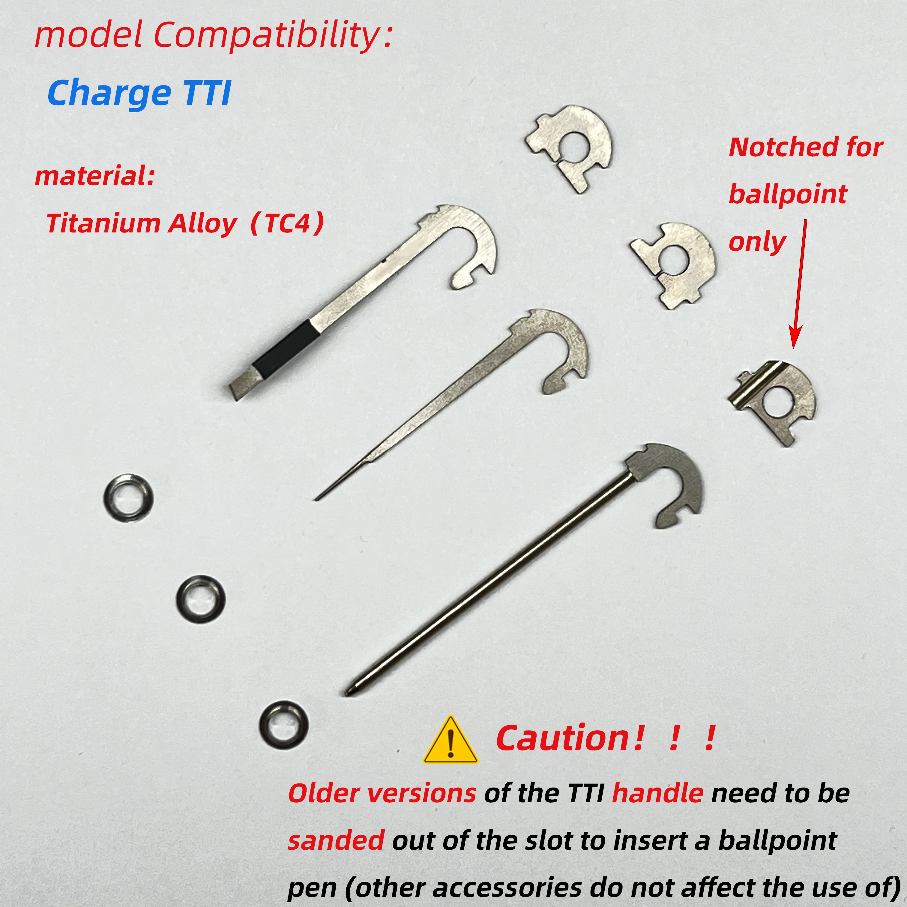 Pinça de Liga de Titânio Caneta Esferográfica Pino Palito para Leatherman Carga Tti Acessórios Diy