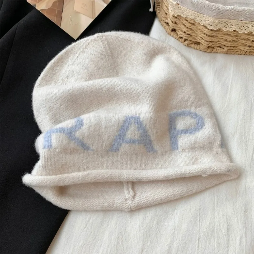 Polyester Slouchy Beanie Hat Ear Cover Design Earflap Knitted Beanie Hat 56cm To 58cm Stretch Windproof Skull Cap Cold Weather 2