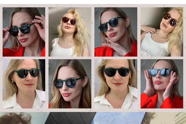 LM Klassische Runde Polarisierte Sonnenbrille Frauen Männer Tee Objektiv Outdoor Driving Shades Vintage Sonnenbrille Unisex UV400 Gafas De Sol – Detail 5