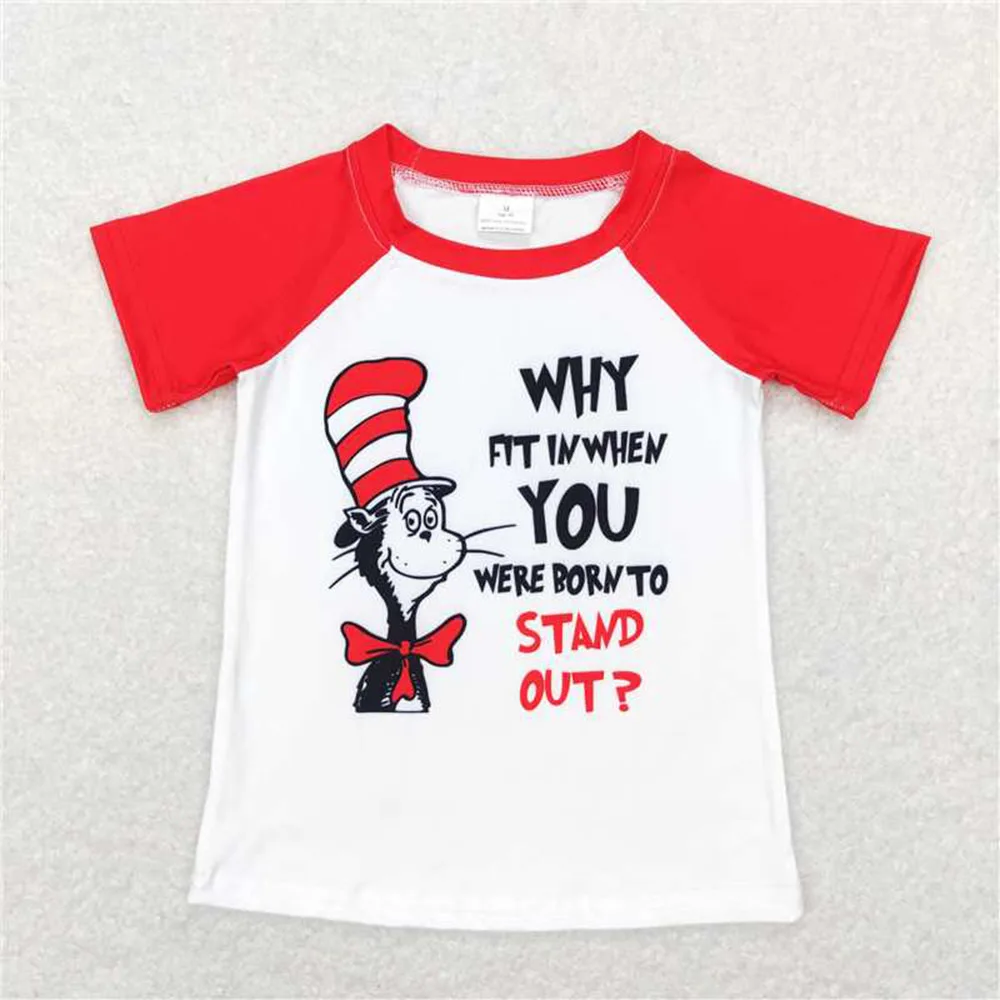 BT0480 toddler boy clothes dr.seuss boy tshirt top