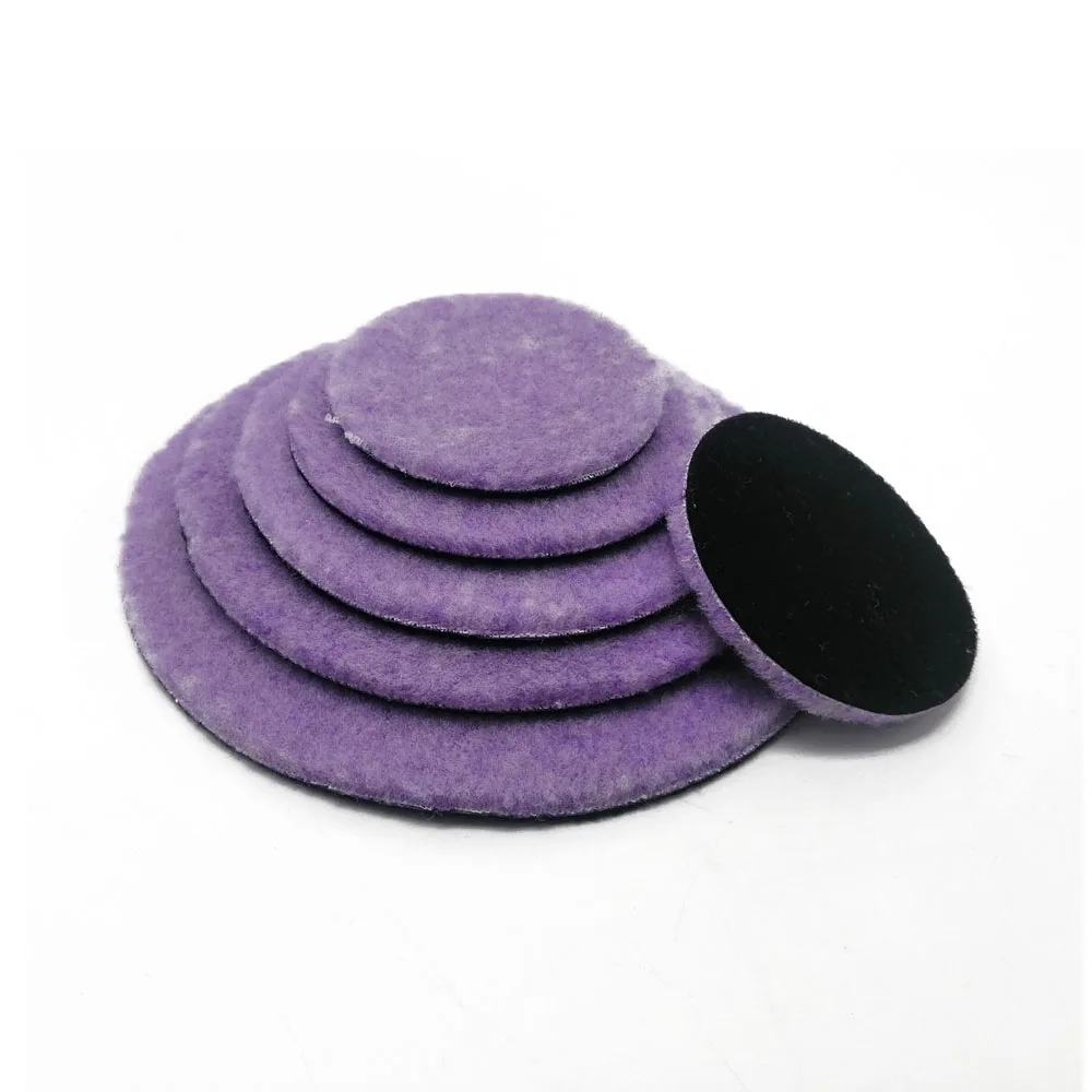 CDWTS 2 Inch Mini Purple Wool Polish Pad Wax For Auto Automotive 10PCS/LOT Short Wool Polishing Berets For Car Polishing Wheel