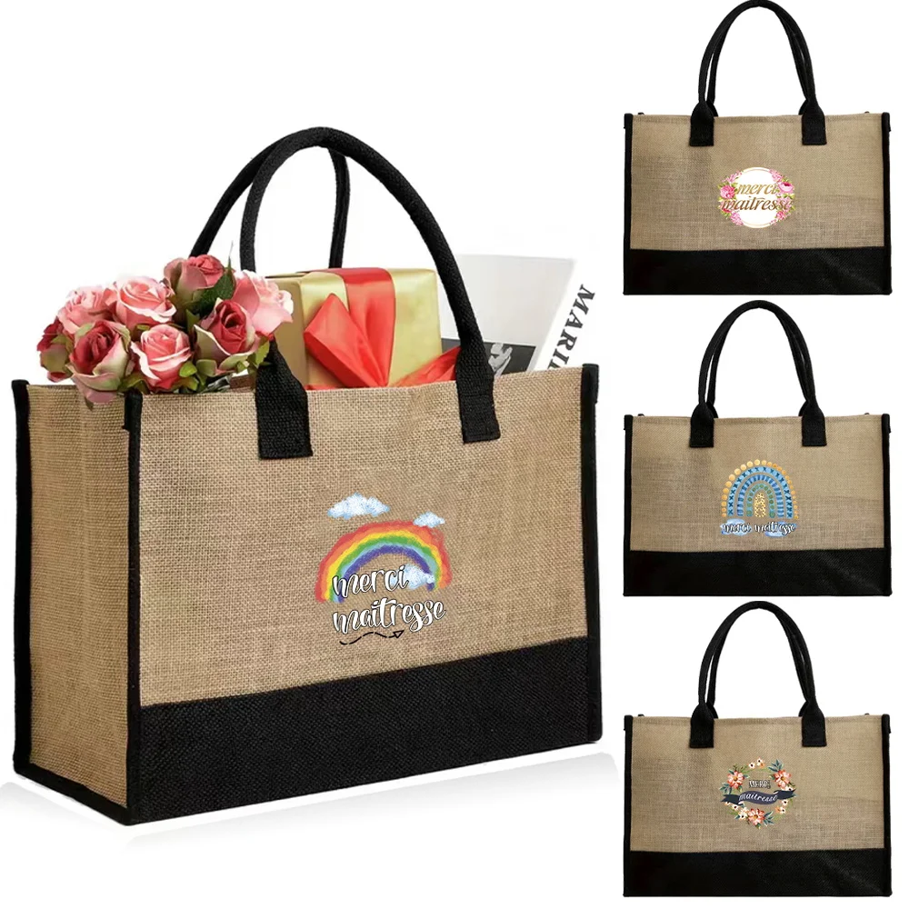 

Large Capacity Tote Bag Waterproof Handbags for Women Original Maitresse Printing Environmental Canvas Bag Big Jute Shopper Bags