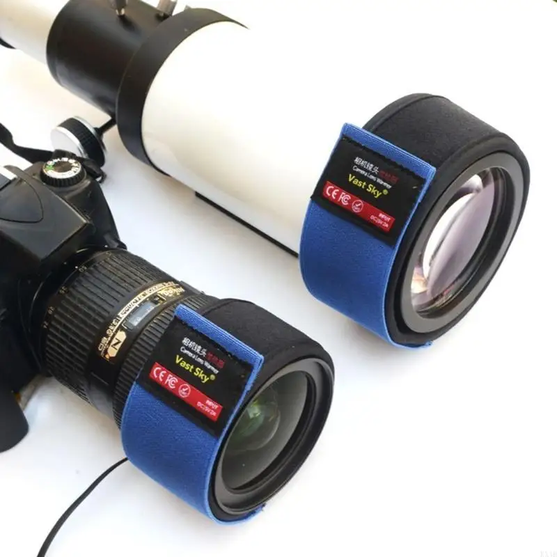 Calentador de lentes, tiras calentadoras de rocío para telescopios y cámaras, calentador de lentes con Control de temperatura de 3 engranajes, calentador de rocío Universal USB