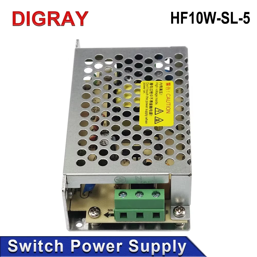 DIGRAY HF10W-SL-5 Hengfu Switching Power Supply 5V 5.0A for CO2 Fiber Laser Marking Machine JCZ Control Card Power Supply.