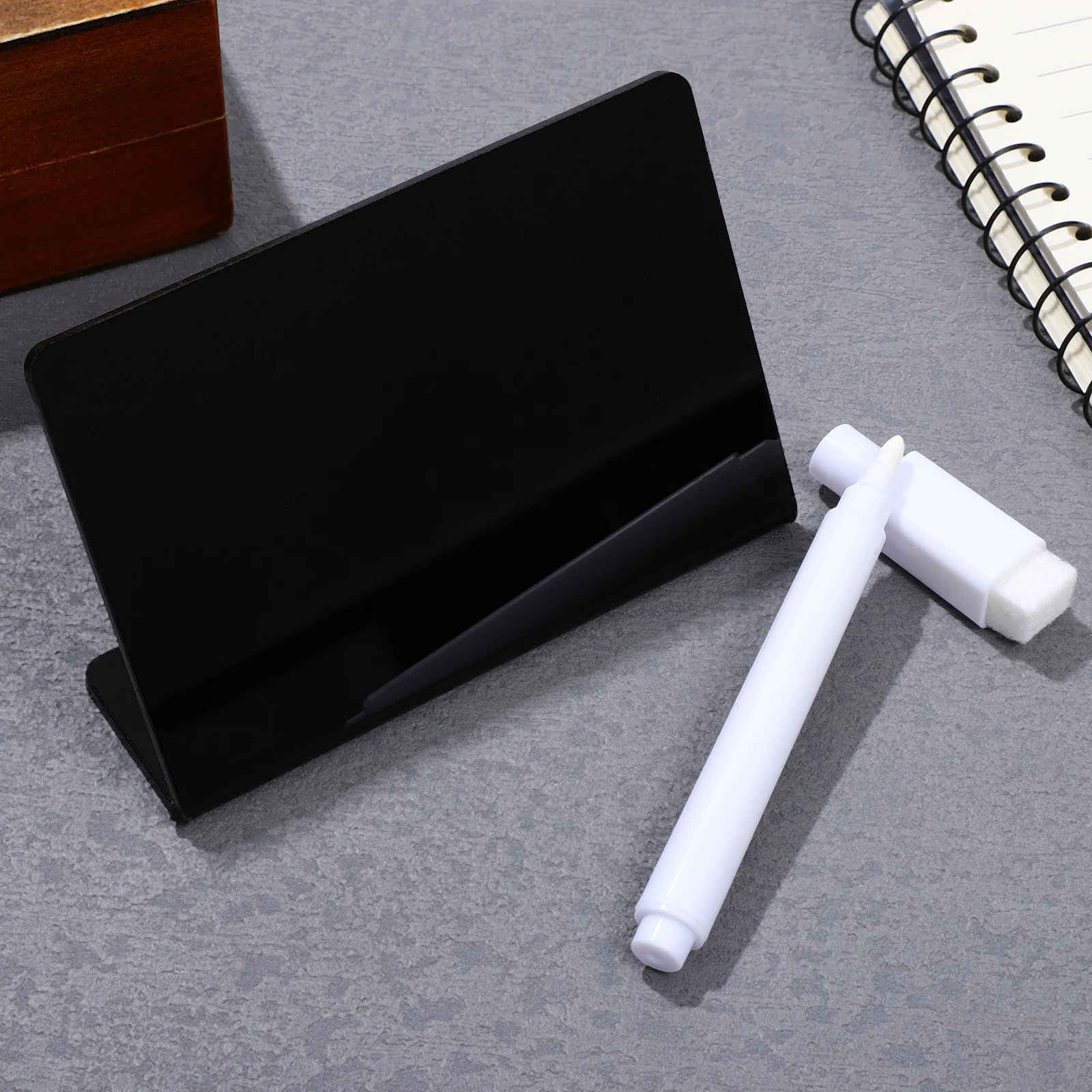

10 pcs Black Standing Sign Acrylic Small Chalkboard Tabletop Reusable For Weddings Buffets Bakeries Food Labels