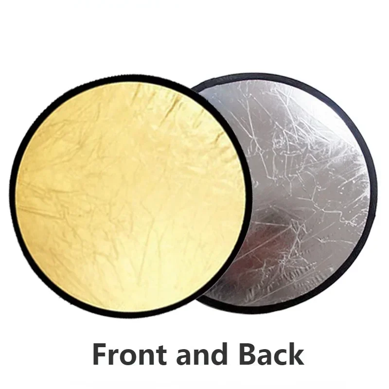 1PCS Photography Reflector 2 in1 30cm/12Inch Collapsible Light Round Portable Gold Siliver For Studio Multi Photo Disc Diffuers