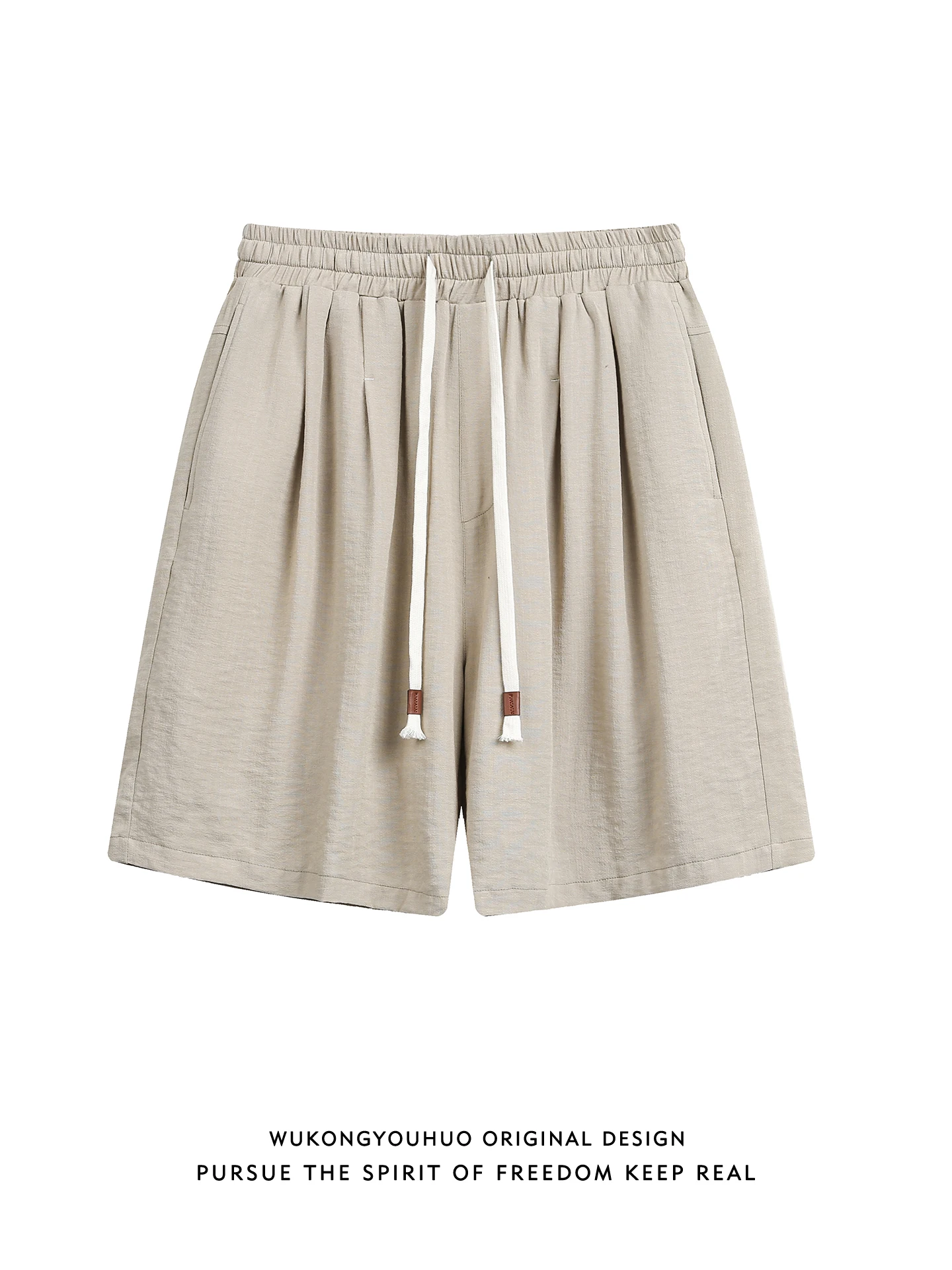 

Trendy Summer Spor Men's Loose Fit Elastic Waist Five-Point orts Pure Color Versatile Casual Mid-Length orts