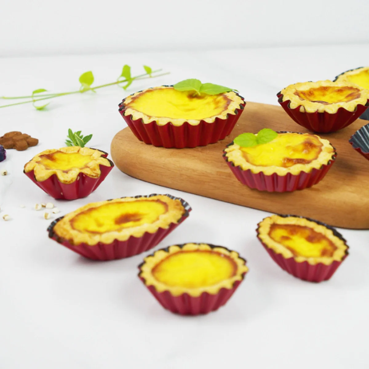 

3Pcs Egg Tart Mold Alloy Steel Nonstick Baking Cup Muffin Cup Tartlet Pan for Cakes Pies Custards Egg Tarts Mold