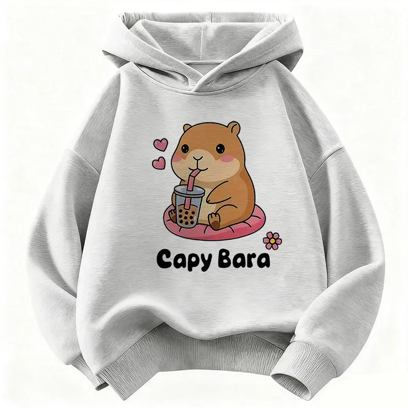Spring Funny Capybara Animal Hoodie Kids Children's Sweatshirt Hoody for Boys Girls Casual Hoodies Clothes