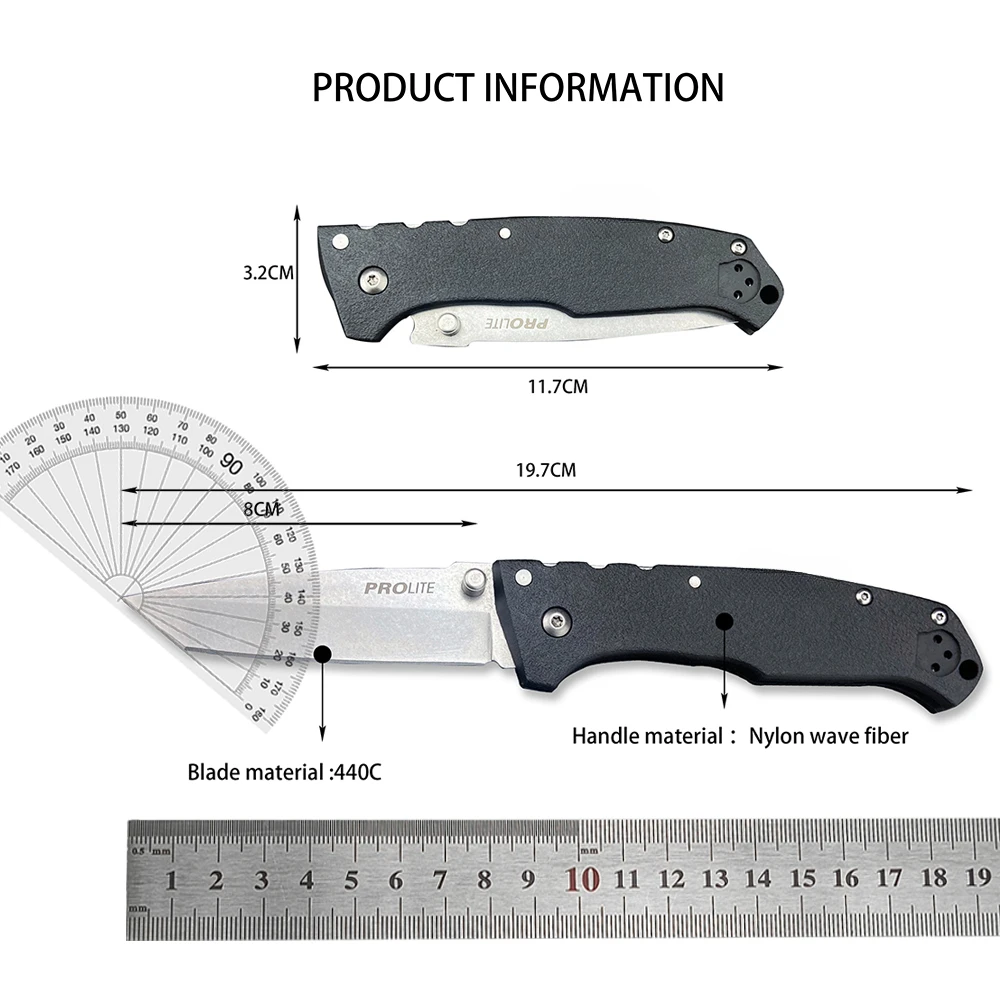 CD 4416 Outdoor Tanto Flipper Manual Folding Blade Knife Stainless Steel Hunting Everyday Carry Camping Tactical Pocket Knives