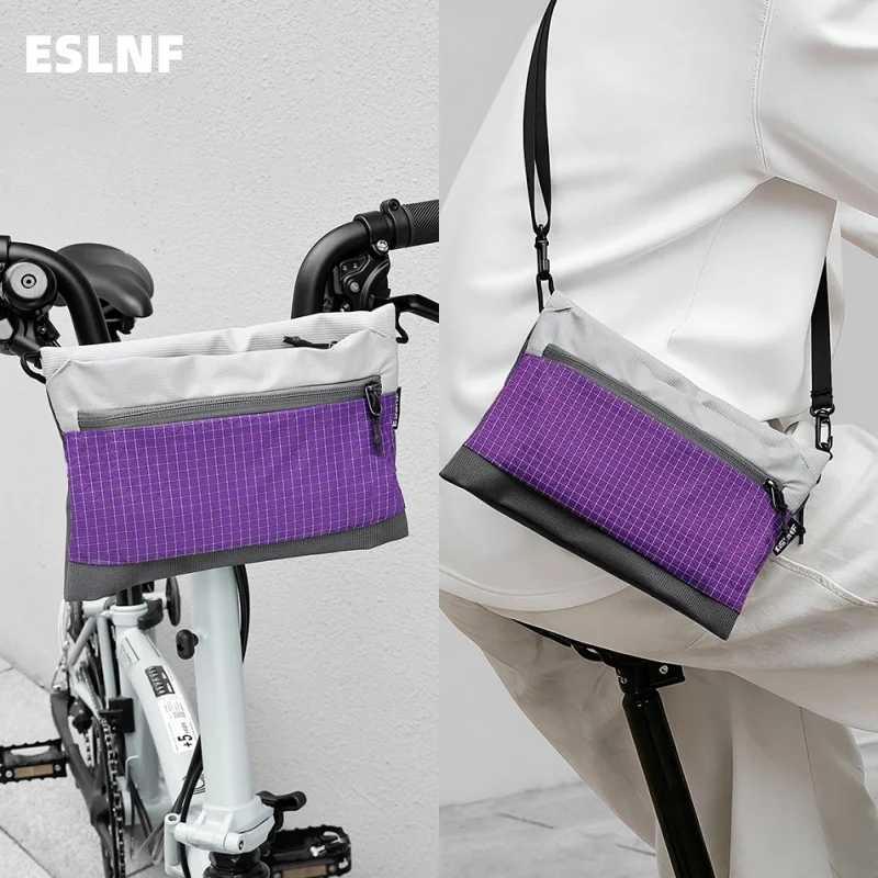 

ESLNF Multifunctional Bike Handlebar Bag Convertible Shoulder Bag Folding Bicycle Cycling Bag