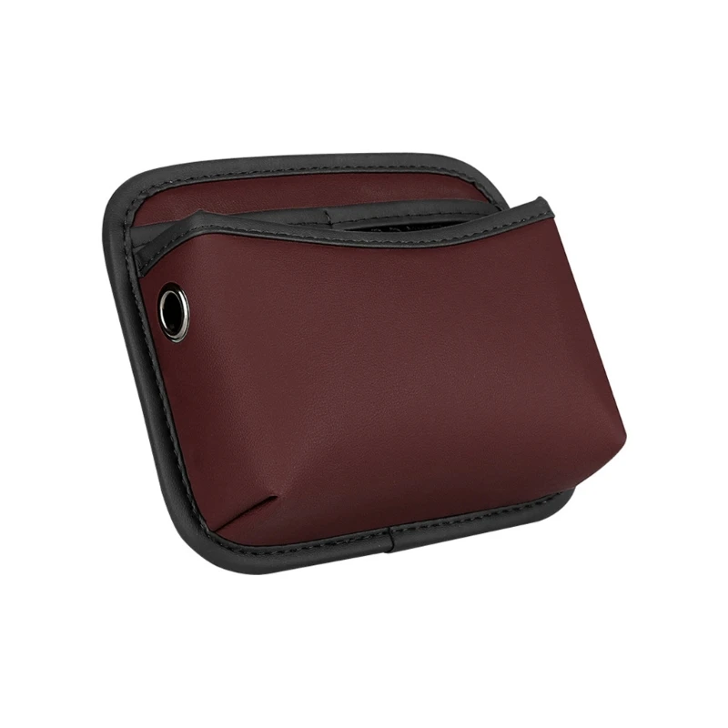 Car Console Storage Pocket, Adhesive 2-Section Case with Rounded for Phone Card and Cable Storage Daily