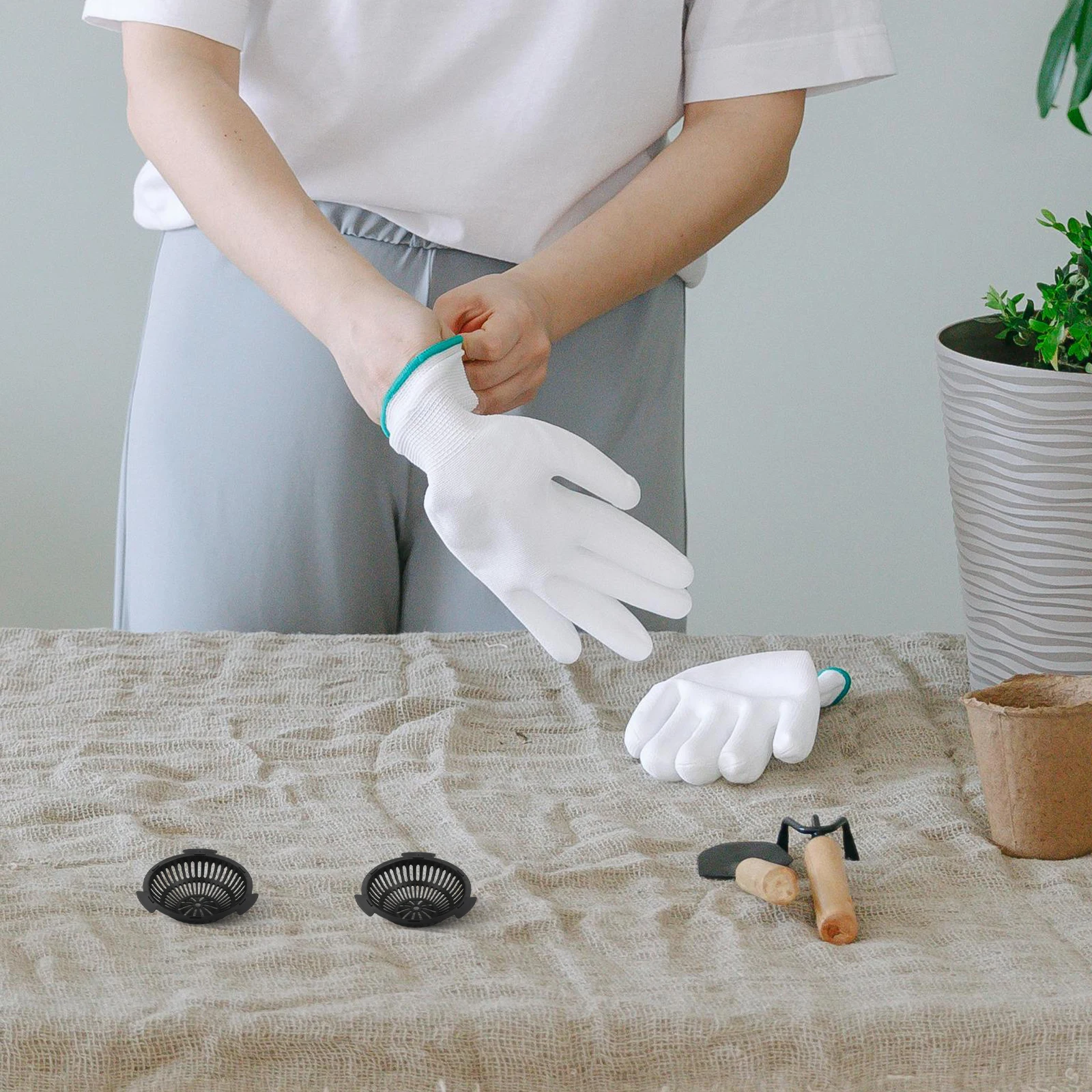 

10 шт. пластиковые коврики для цветочных горшков, сетчатые подушечки с отверстиями для горшков бонсай, предотвращающие дренаж, садовые аксессуары