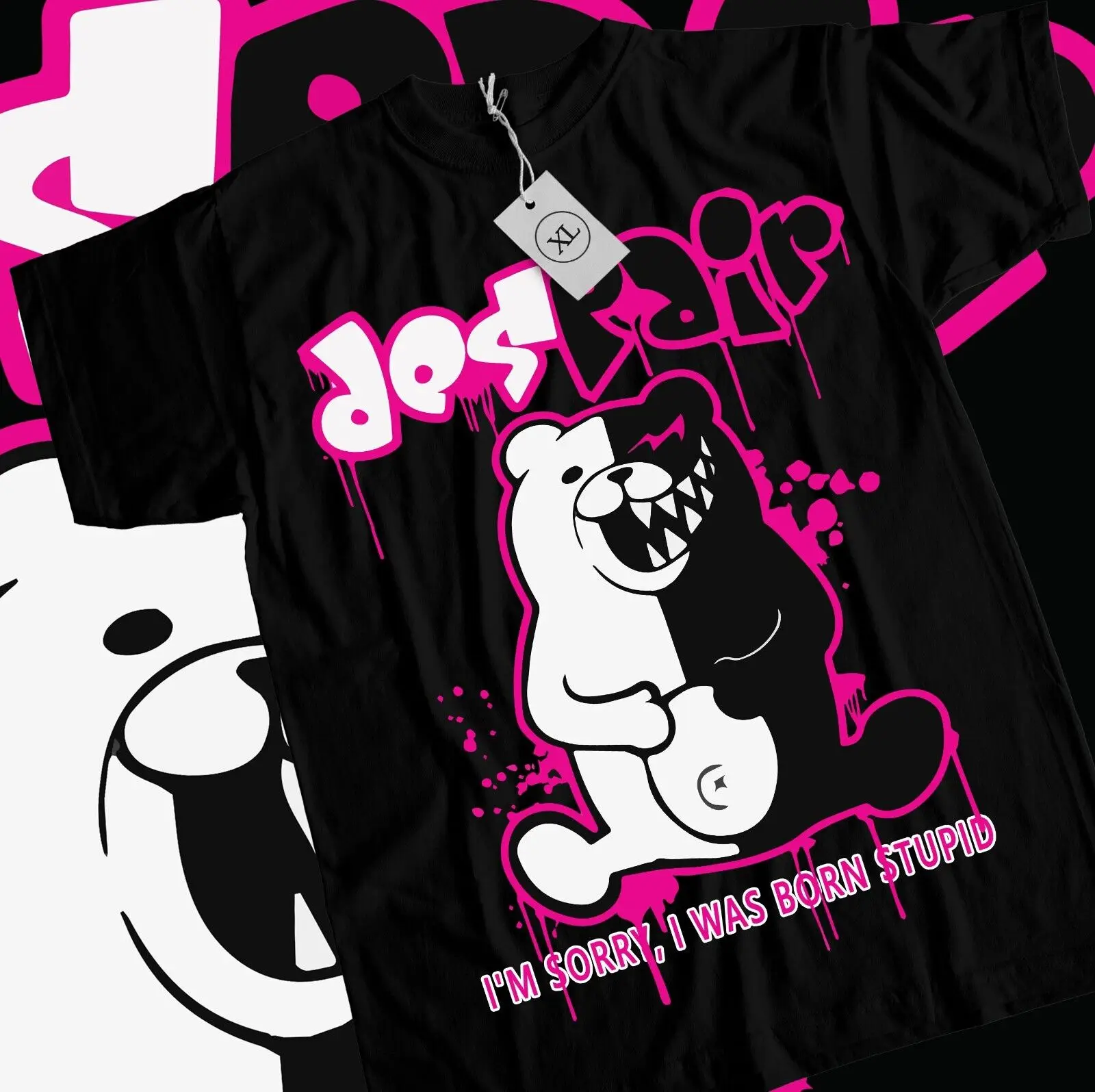 

Danganronpa Junko Komaeda T-shirt Monokuma Despair Manga Monobear Hopes shirt