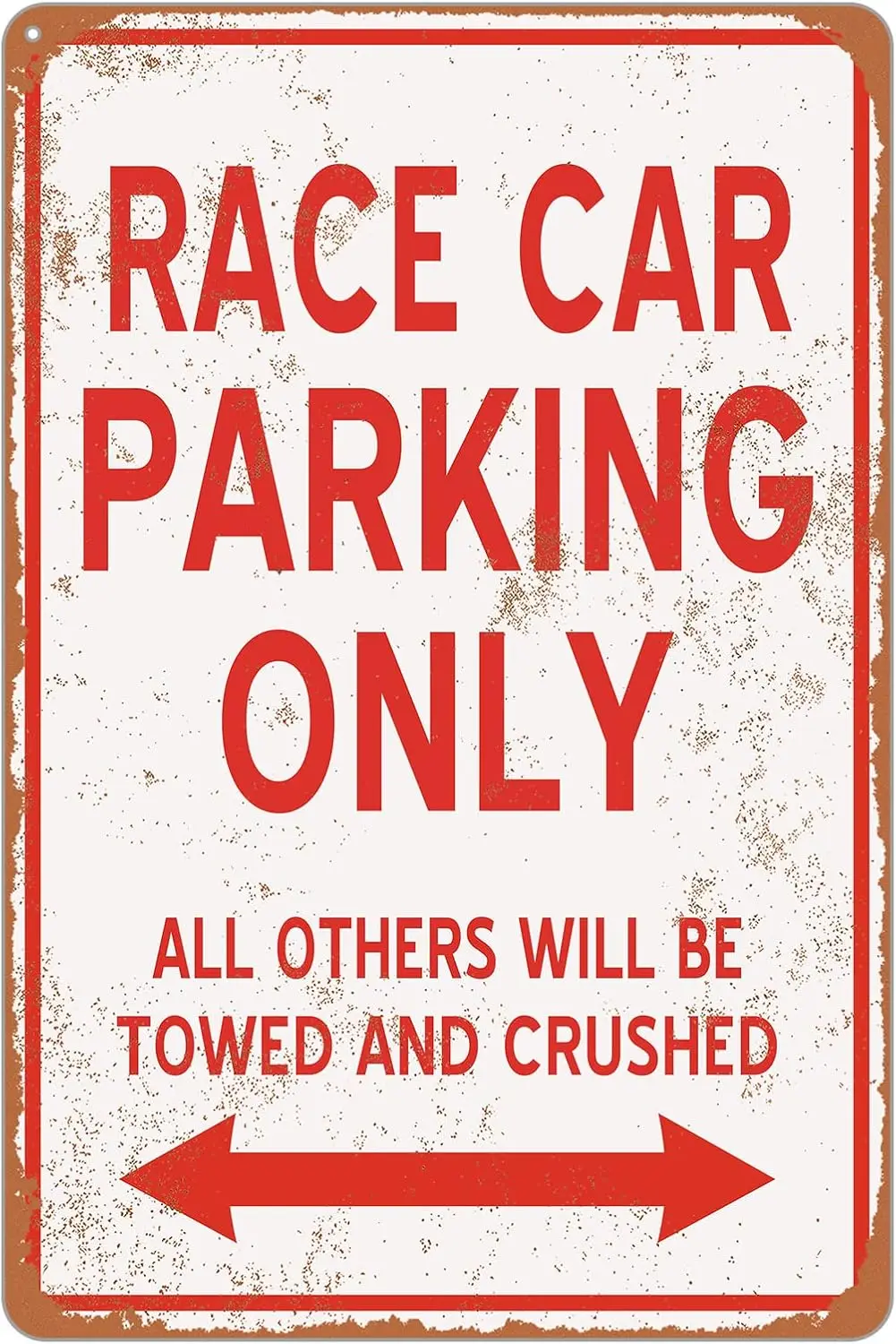 Metal Sign 8 x 12 - Race CAR Parking ONLY - Vintage Wall Decor Home Decor