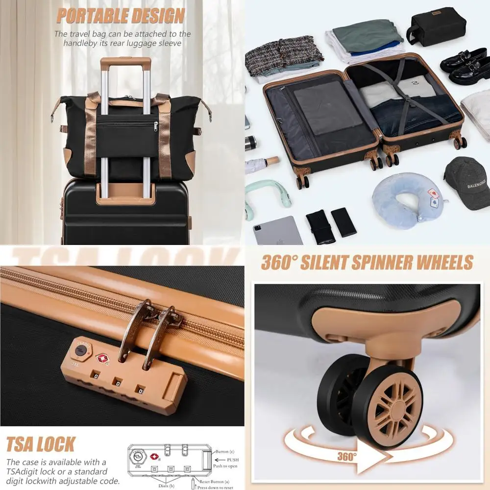 

Набор чемоданов из трех предметов из красного АБС-пластика с вращающимися колесами и замком TSA (20/DB/TB)