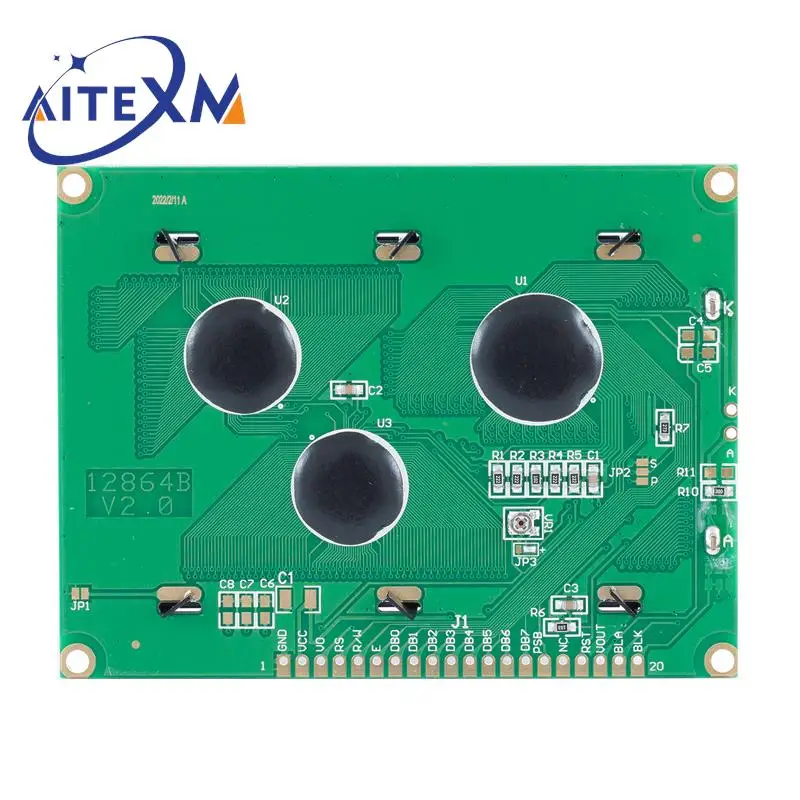 128*64 DOTS LCD Module 5V blue screen 12864 LCD with Backlight ST7920 Parallel port LCD12864