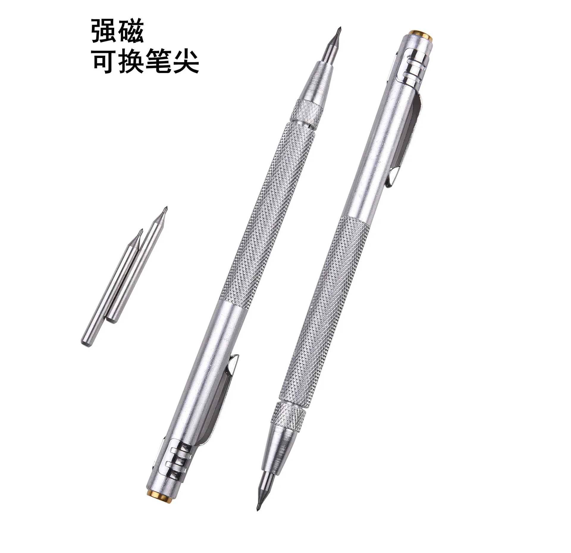 Strong Magnetic Diamond Scribe Pen Tungsten Steel Ceramic Glass Marking Replaceable Tip Alloy Scriber