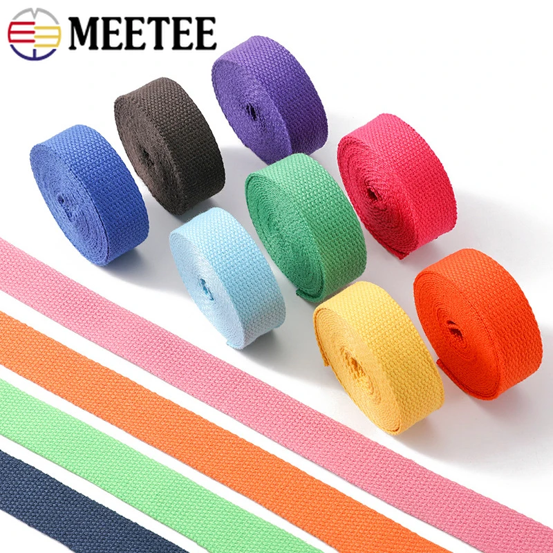 

5Meters 1.3mm 20-50mm Cotton Webbings Tape for Bag Backpack Ribbon Strap To The Meter Sewing Decorative Braid Belt Sling Band